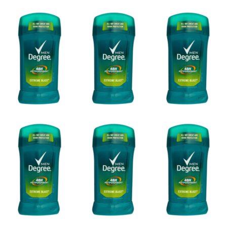 Degree Men Original Antiperspirant Extreme Blast Deodorant Stick, 2.7 oz, 6 Count