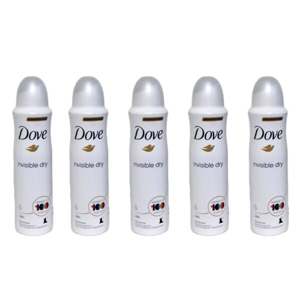 DOVE Invisible Dry Anti-Perspirant Deodarant Spray, 5.07oz (150ml) each, 5 Count