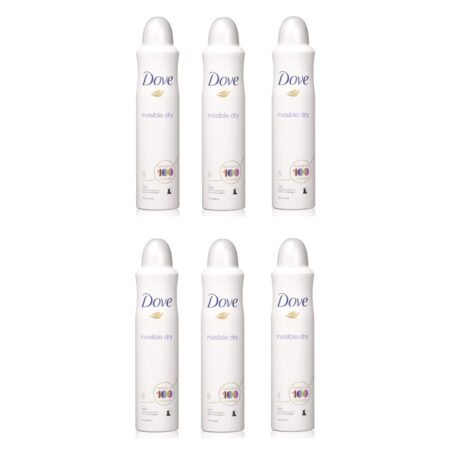 DOVE Invisible Dry Anti-Perspirant Deodarant Spray, 8.5oz (250ml) each, 6 Count