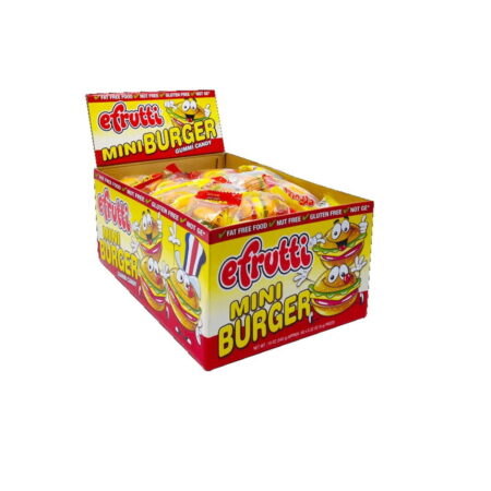 E.frutti Mini Burger Shaped Gummies, 0.32 Oz each, Pack of 60