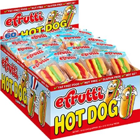 E.frutti Gummi Hot Dog, 0.28 Oz each, Pack of 60