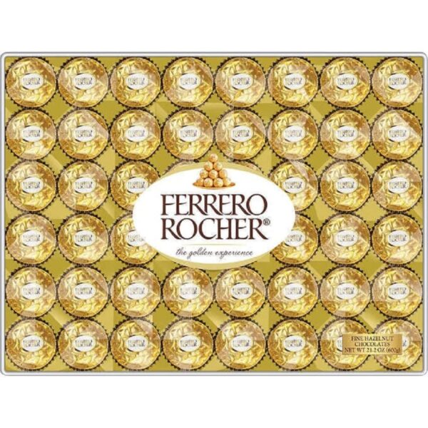 Ferrero Rocher Chocolates, 0.33 Oz each, Pack of 48