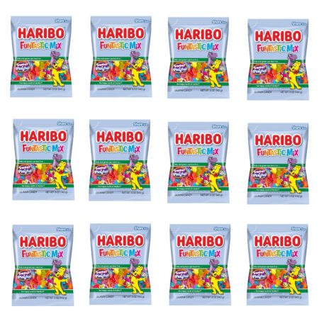 HARIBO Gummi Candy, Funtastic Mix, 5 oz Bag, Pack of 12