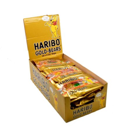 HARIBO Gummi Candy, Gold Bears, 2 oz Bag, Pack of 24