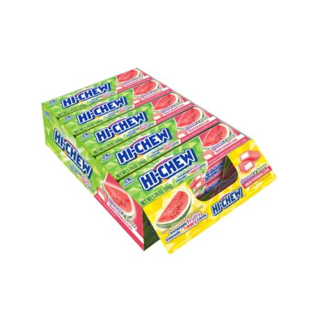 HI-CHEW Chewy Taffy Candy, Watermelon Flavor, 1.76oz each, 15 Count