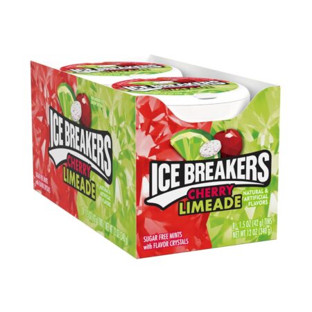 ICE BREAKERS Sugar Free Mints, Cherry Limeade Flavor, 1.5 oz each, 8 Count