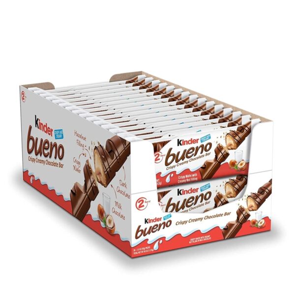 Kinder Bueno Crispy Creamy Chocolate Bars, 1.5 Oz each, Pack of 30