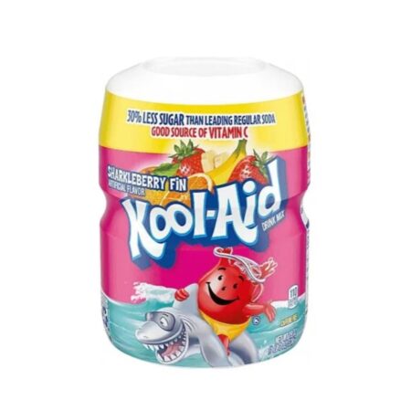 Kool-Aid Caffeine Free Sweetened Powdered Drink Mix, Sharkleberry fin Flavor, 19 oz Canister