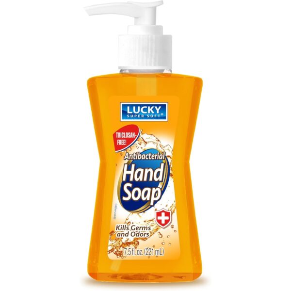 Lucky Super Soft Liquid Hand Soap Pump, Gold Anti-Bacterial, 7.5 Fl Oz, 1 Count