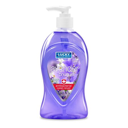 Lucky Super Soft Antibacterial Lavender Bouquet Hand Soap, 11.25 Fl Oz each, 12 Count