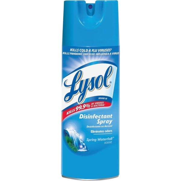 Lysol Sanitizing & Antibacterial Spray for Disinfecting & Deodorizing, Spring Waterfall, 12.5 Fl Oz each, 1 Count