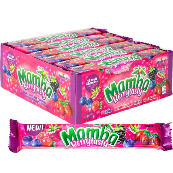 Mamba Berrytasty Fruit Chews, 2.80 oz each, Pack of 24