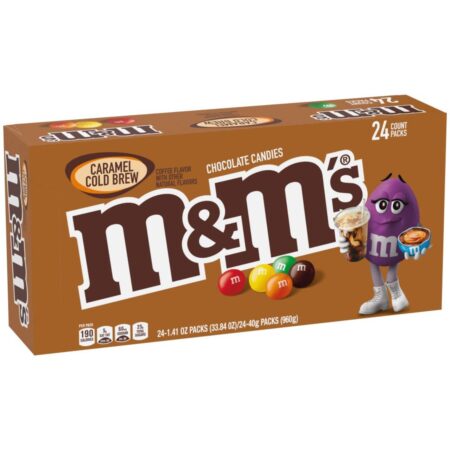 M&M'S Caramel Cold Brew Chocolate Candy, 1.41 Oz each, Pack of 24