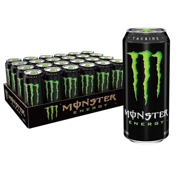 Monster Green Energy Can Drink, Green, 16 Fl Oz each, 24 Count