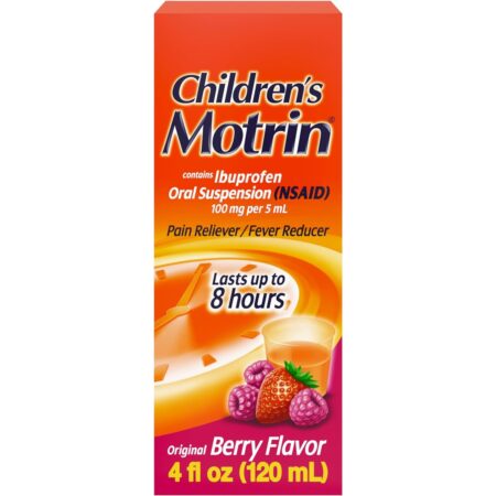 Motrin Children's Pain Reliever and Fever Reducer, Berry Flavor, 4 Fl Oz, 1 Count