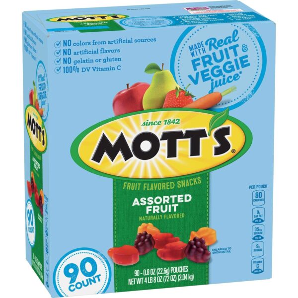 Mott's Medley Assorted Fruit Snacks, 0.8 Oz, 1 Pack of 90 Count