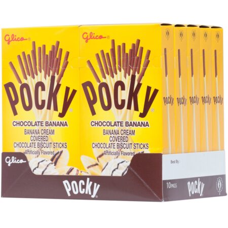 Pocky Biscuit Stick, Chocolate Banana Flavor, 2.47 Oz each, Pack of 10