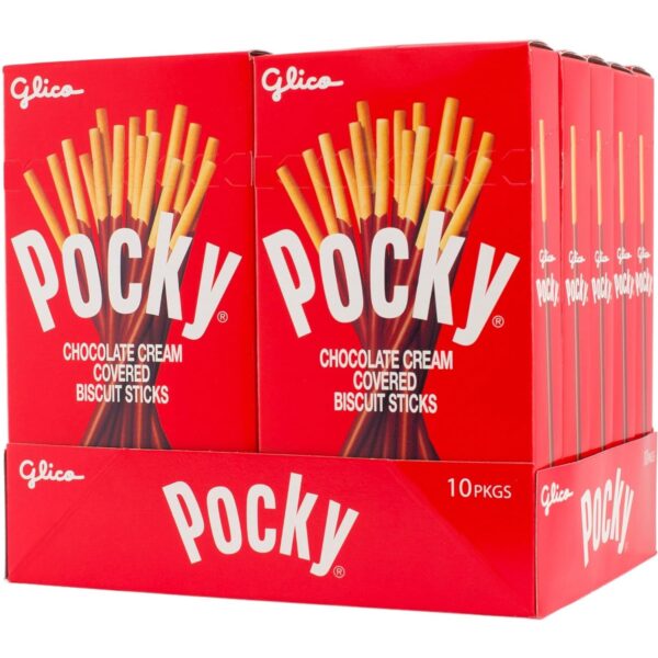 Pocky Biscuit Stick, Chocolate Flavor, 2.47 Oz each, Pack of 10