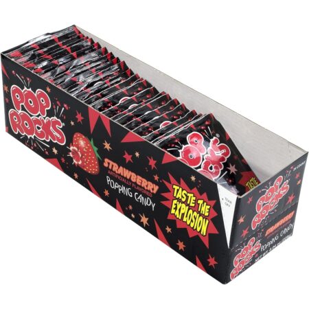 Pop Rocks Strawberry Hard Candy, 0.33 oz each, Pack of 24 Pieces