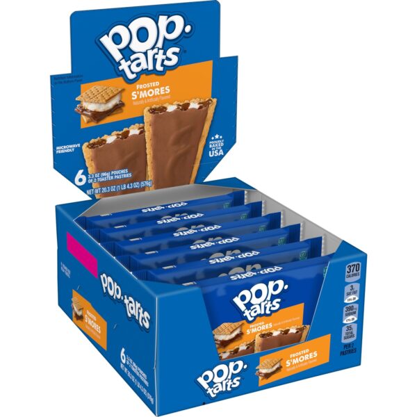 Pop Tarts Toaster Pastries, Frosted S'Mores Flavor, 1 Pack of 6 Count