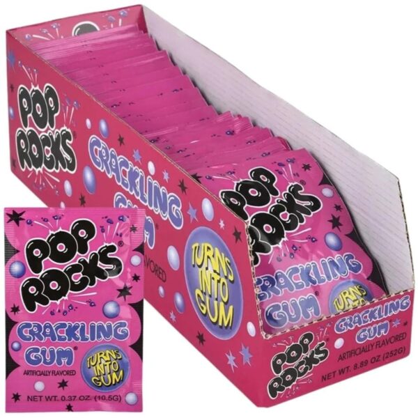 POP ROCKS Popping Candy, Bubblegum, 0.37 Oz each, 24 Count