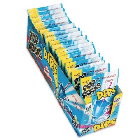 Pop Rocks Dips, Blue Raspberry, 0.63 Oz each, 18 Count