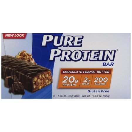 Pure Protein Bar, Chocolate Peanut Butter, 1 Pack of 6 Count