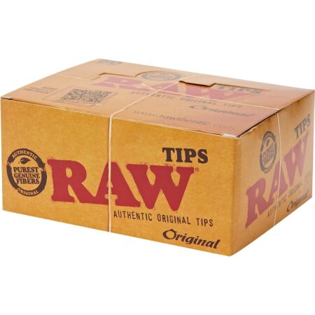 Raw Natural Paper Tips, Brown, Pack of 50