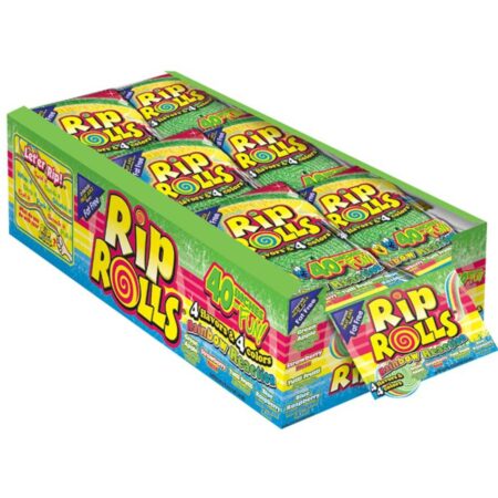 RIP ROLLS, Rainbow Reaction Flavor, 1.4 Oz each, 1 Pack of 24 Count