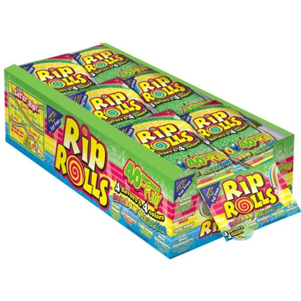 RIP ROLLS, Rainbow Reaction Flavor, 1.4 Oz each, 1 Pack of 24 Count