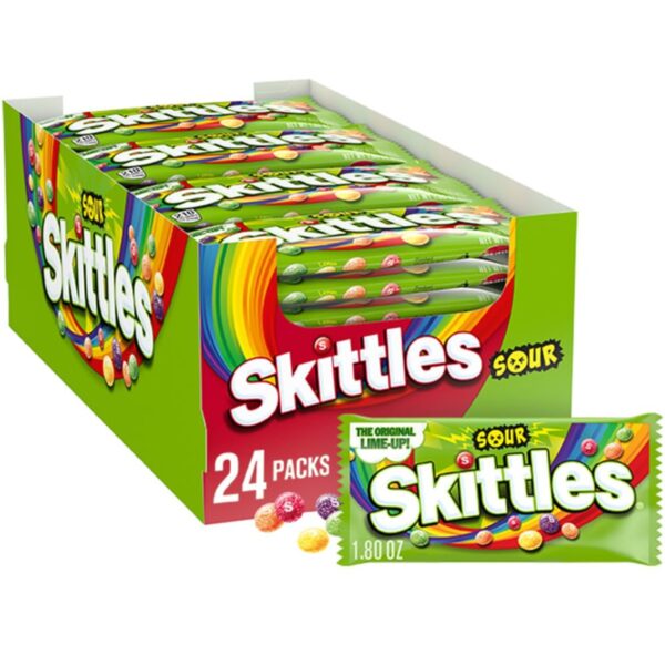 Skittles Sour Candy, 1.8 Oz each, 24 Count