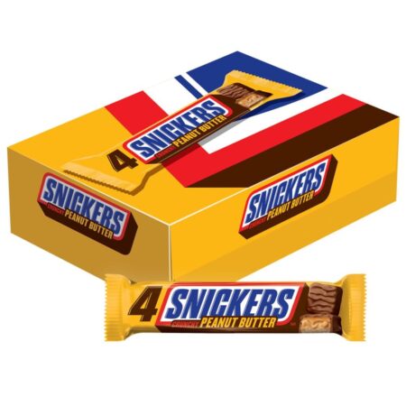 SNICKERS Peanut Butter Chocolate Bars, Sharing Size, 3.56 Oz each, Pack of 18 Count