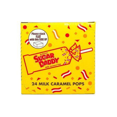 Sugar Daddies Delicious Milk Caramel Pops, 1.7 Oz each, Pack of 24