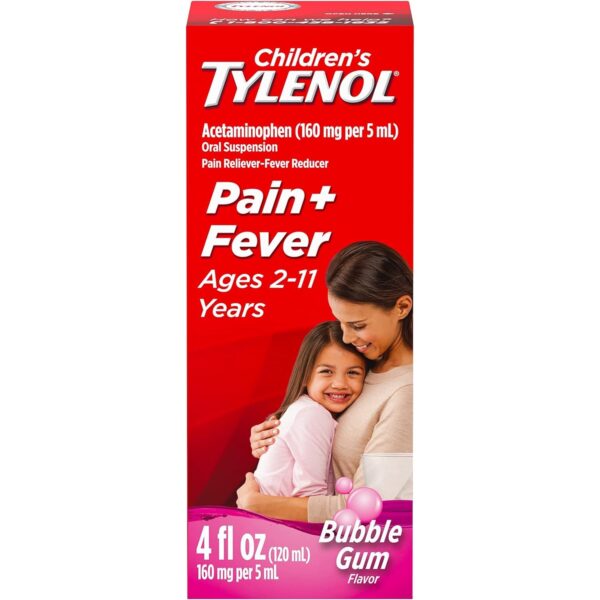 TYLENOL Children's Oral Suspension, Bubblegum, 4 Fl. Oz, 1 Count