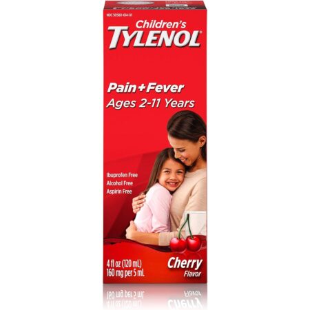 Tylenol Children's Oral Suspension Medicine with Acetaminophen; Cherry Flavor, 4 fl Oz, 1 Count