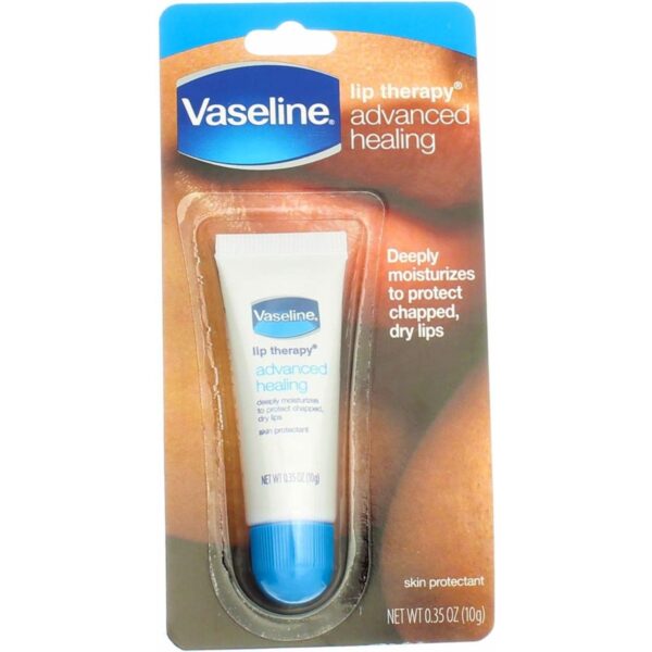 VASELINE Lip Therapy Advanced Healing Formula, 0.35 Oz, Pack of 12