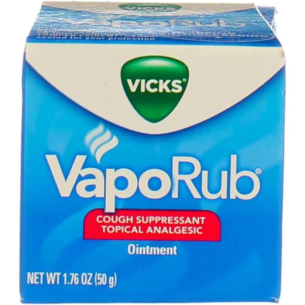 Vicks VapoRub, Cough Suppressant Topical Analgesic, 1.76 Oz (50 Gm)