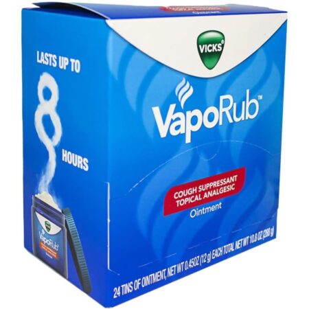 Vicks VapoRub Trial Size Tins 0.45oz (12g), 24 Dispenser Box