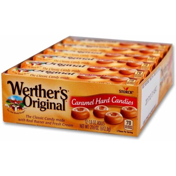 Werther's Original Hard Candies, 1.8-Oz Rolls, 12 Count