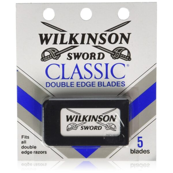 Wilkinson Sword Classic Stainless Steel Double Edge Razor Blades 5 Count Per Pack, Pack of 20