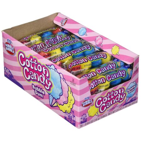 Dubble Bubble Cotton Candy Bubble Gum, 0.64 Oz each, Pack of 36 Count