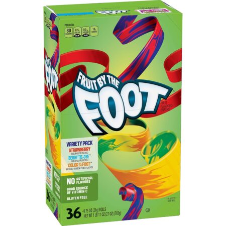 Betty Crocker Fruit By The Foot Variety Pack, 0.75 Oz each, Pack of 36 Count