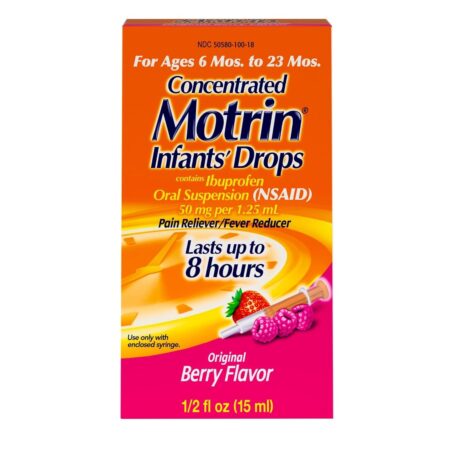 Motrin Infant's Oral Suspension Berry Pain Reliever/Fever Reducer, 0.5 FL Oz, 1 Count