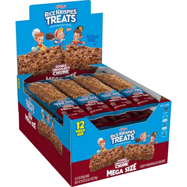 Rice Krispies Treats Dunk’d Marshmallow Snack Bars, Double Chocolatey Chunk, 3.1 oz each, 12 Count