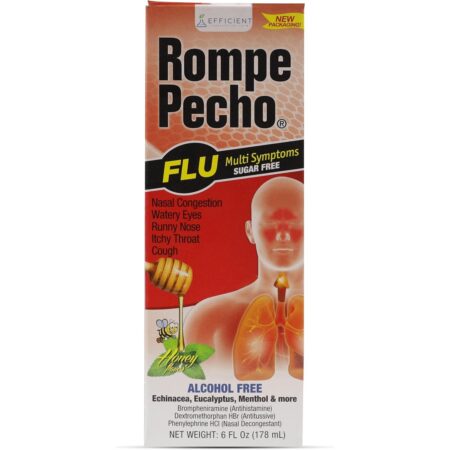 Rompe Pecho SF Cold & FLU Syrup, 6 Fl Oz, 1 Count