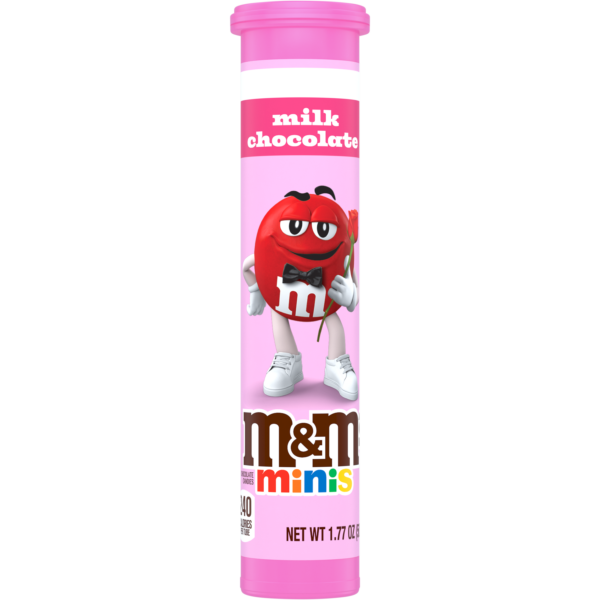 M&M's Valentine Milk Choc Minis Mega tube 1.77 oz