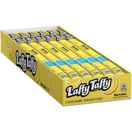 Laffy Taffy Rope Candy, Banana Flavor, (Pack of 24)