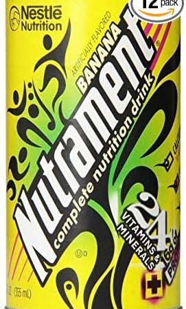Nutrament Energy and Fitness Drink, Banana, 12 Ounce Cans (Pack of 12) by Nutrament