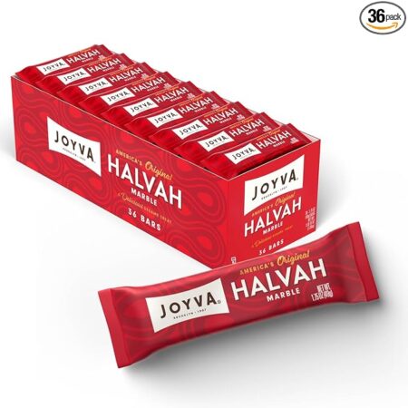 Joyva Halvah – Marble, 1.75oz Pack of 36 | A Delicious Sesame Treat | Dairy Free, Gluten-Free & Kosher Parve | Handcrafted in Brooklyn
