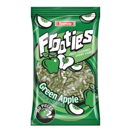Green Apple Tootsie Roll Frooties Chewy Candy - 38.8 OZ 360-piece Bag